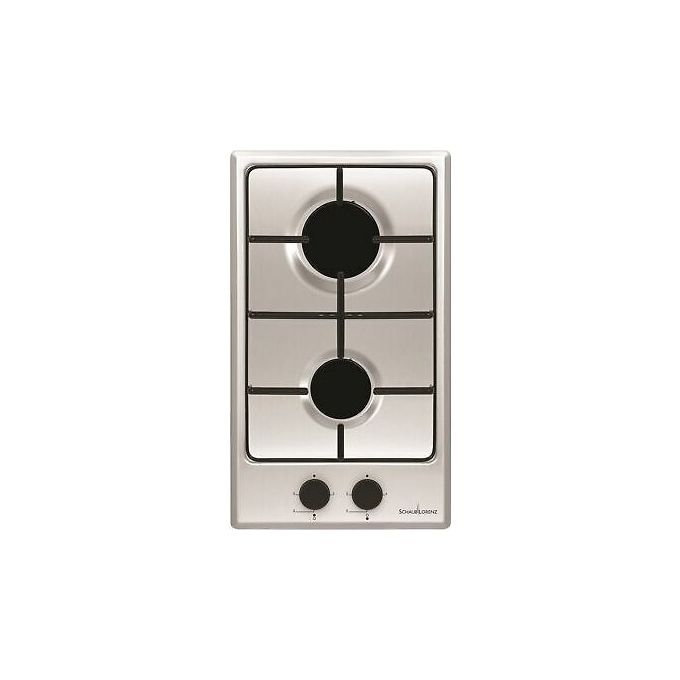 Schaub Lorenz SSPC302XF Piano Cottura a Gas 2 Zone Griglie Smaltate 30cm Mat Inox