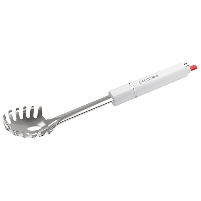 Pedrini Servi Spaghetti Lillo Stile Inox Lucido e Bianco