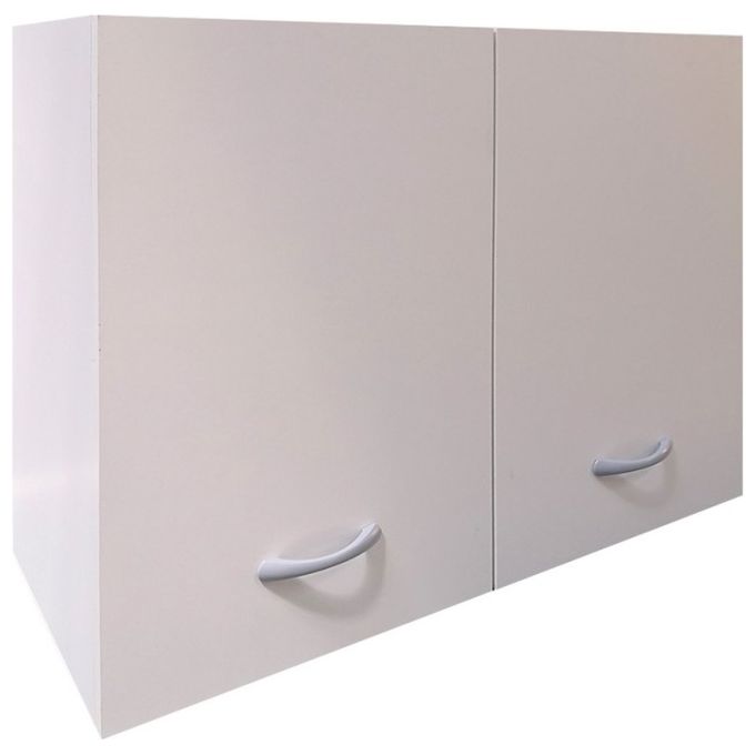 Pensile da cucina in legno 2 ante Bianco L80 X P33 X H60 cm