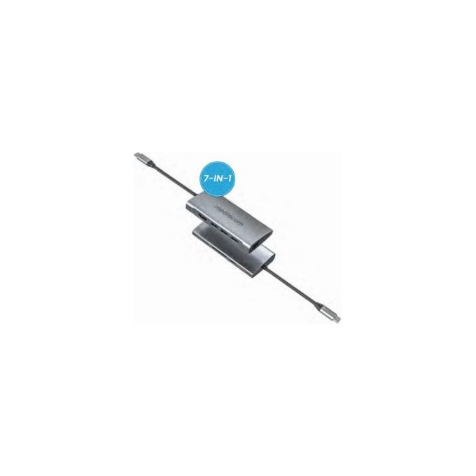 Mediacom MD-C316 Usb-C a Hdmi 3 Usb 3 Rj45 Card Reader e Power Delivery 100W