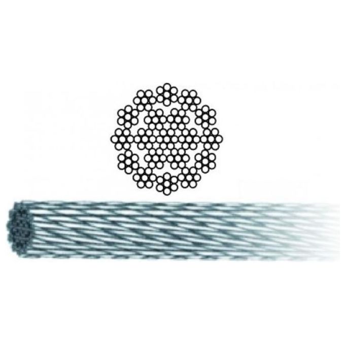 Vigor-Blinky Funi Acciaio Zincato 133 Fili Antigiro 19x7 100mt Diametro 5mm