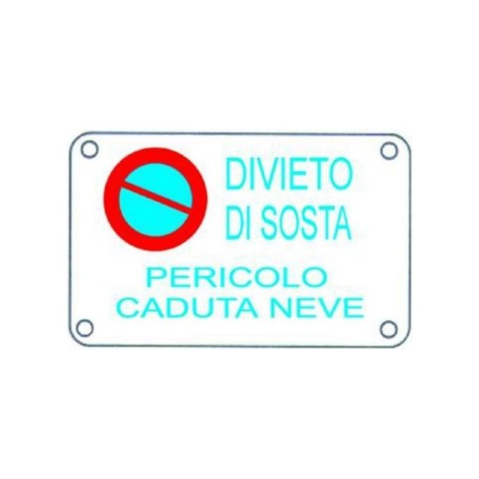 Vigor Cartello Segnale in Metallo Caduta Neve 300x200mm