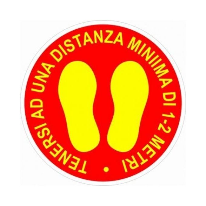 Vigor-Blinky Segnali Adesivi Calpestabili Distanza Minima 1-2mt Diametro 20cm