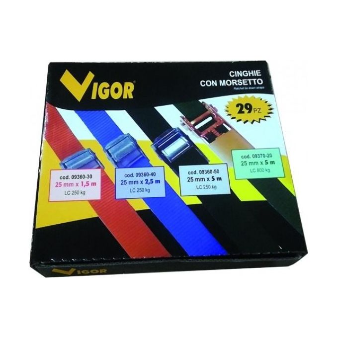Vigor-Blinky Cinghie Cricchetti 29 Pezzi Misti