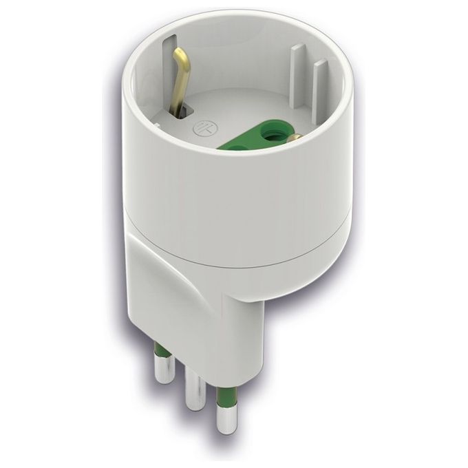 Link Adattatore Schuko 10AT Bianco Salvaspazio