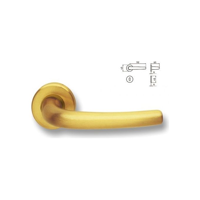 Ghidini 744281508 Maniglia Ottone Satinato Milena  Q8 C-r.