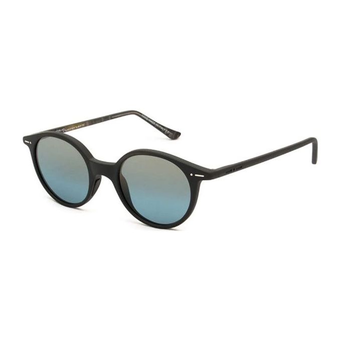 Italia Independent Occhiali da Sole Mod 0702 THIN ROUND SUN B2 GREY BUTT Con Lenti Blu e Montatura Grigia di Alta Qualita'