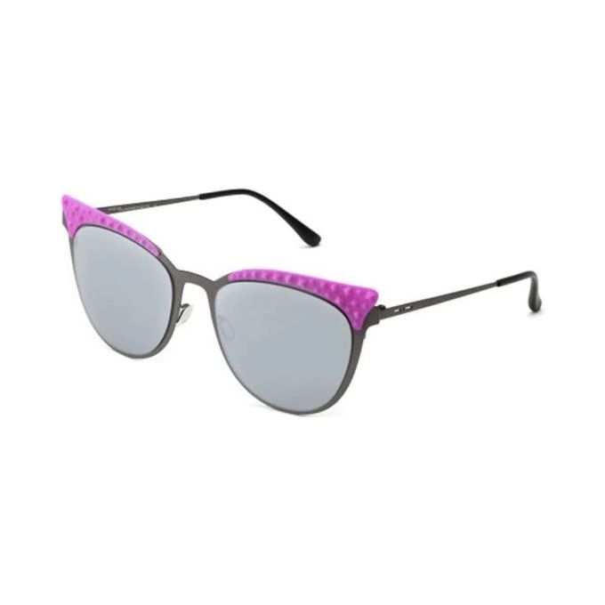 Italia Independent Occhiali da Sole Mod 0257 THIN METAL BASE 2 GUN METAL in metallo Cat Eye comodi e eleganti per un look alla moda