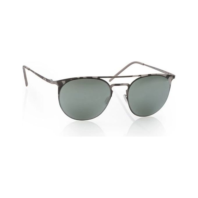 Italia Independent Occhiali da Sole Mod 0206 I-THIN METAL HAVANA GREY UNISEX in Guscio di Tartaruga con Lenti Grigie per un Look Distintivo