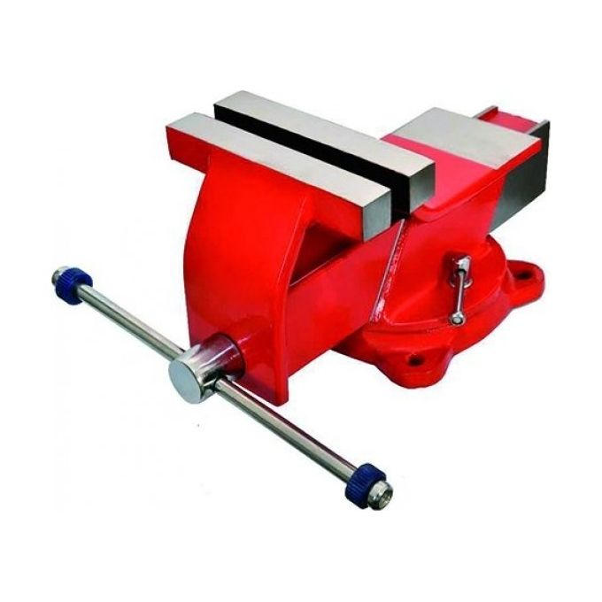 Vigor Morsa Parallela Acciaio Base Girevole 100mm