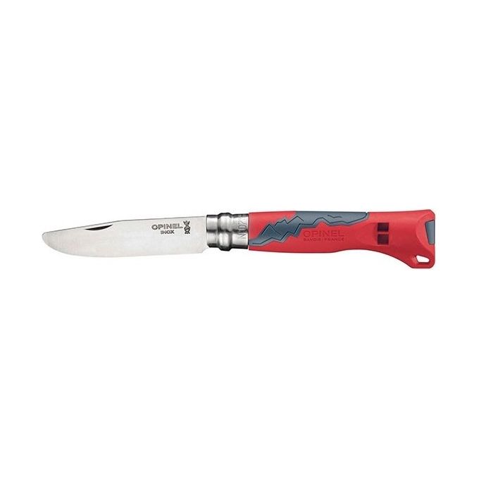 Opinel Outdoor Junior No. 07 Coltellino con Fischietto Rosso