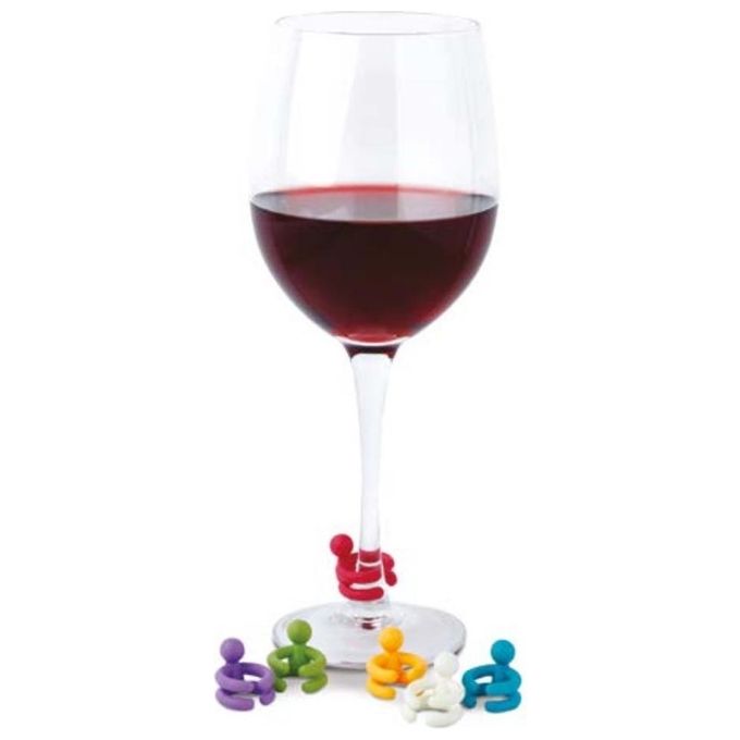 Ghidini Cipriano Set Segna Bicchieri per Calici Colori Assortiti