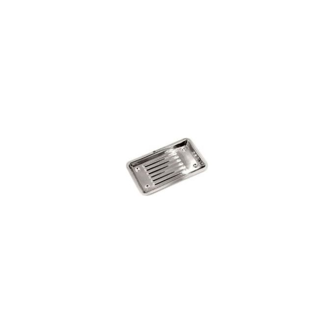 VASSOIO PERFORATO+COPERCHIO INOX 223x126x45 mm