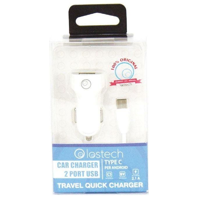 Lostech 100265 Caricabatterie da Auto con Cavo Type-C