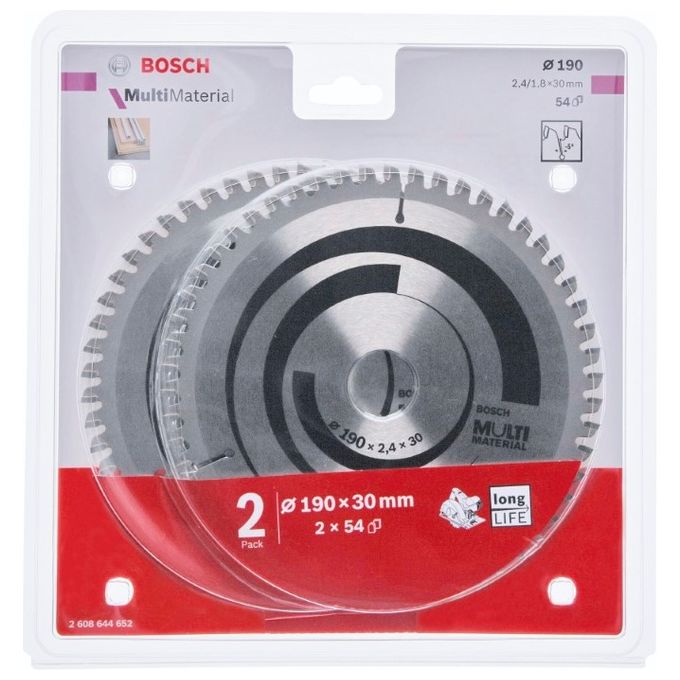 Bosch 2x Multi Material 190x30x2.4-1.8x54T