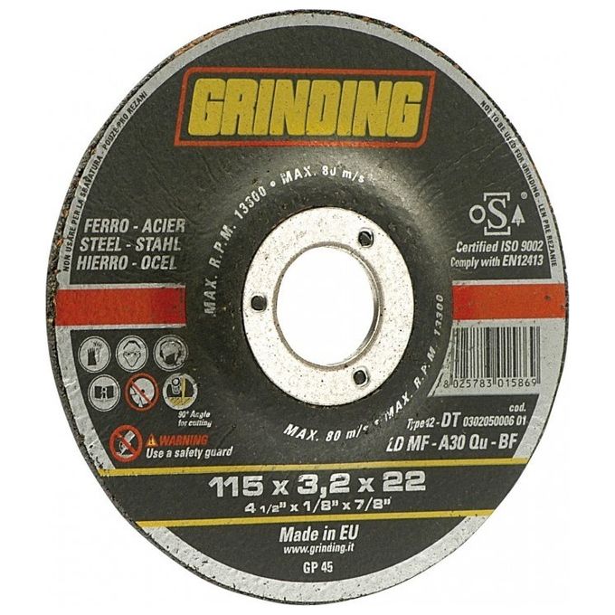 Grinding Mola Abrasiva per Ferro 180x3.2x22mm Dt Ld Mf