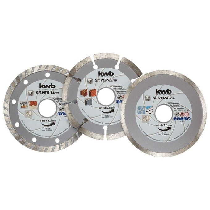 Kwb Set Dischi Diamantati D.115 Mm - 3Pz