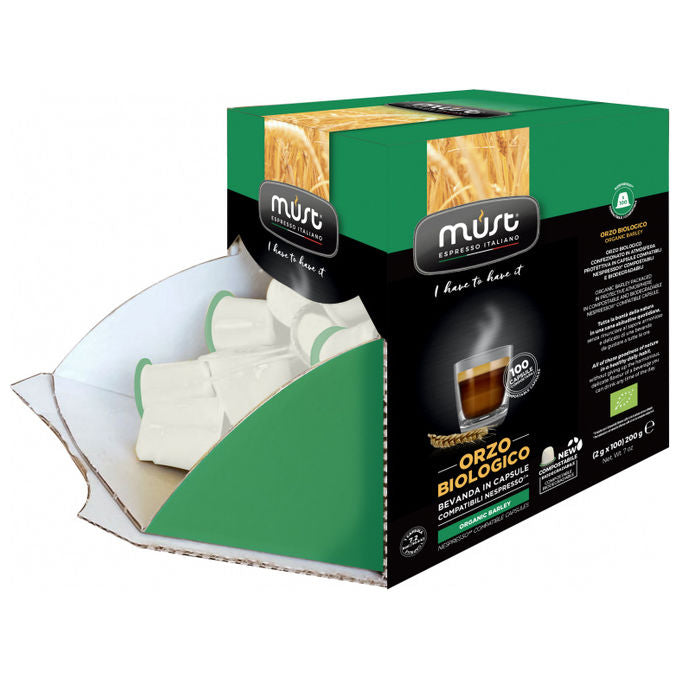 Must 100 Nespresso Orzo Biologico Compostabili