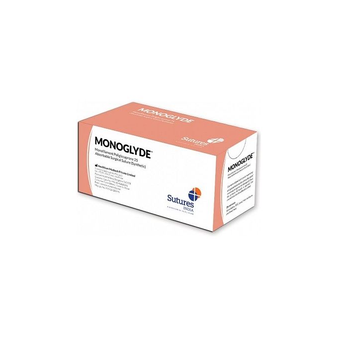 SUTURA ASS. MONOGLYDE calibro 3 0. curva 3 8. ago 25 mm - 70 cm - incolore