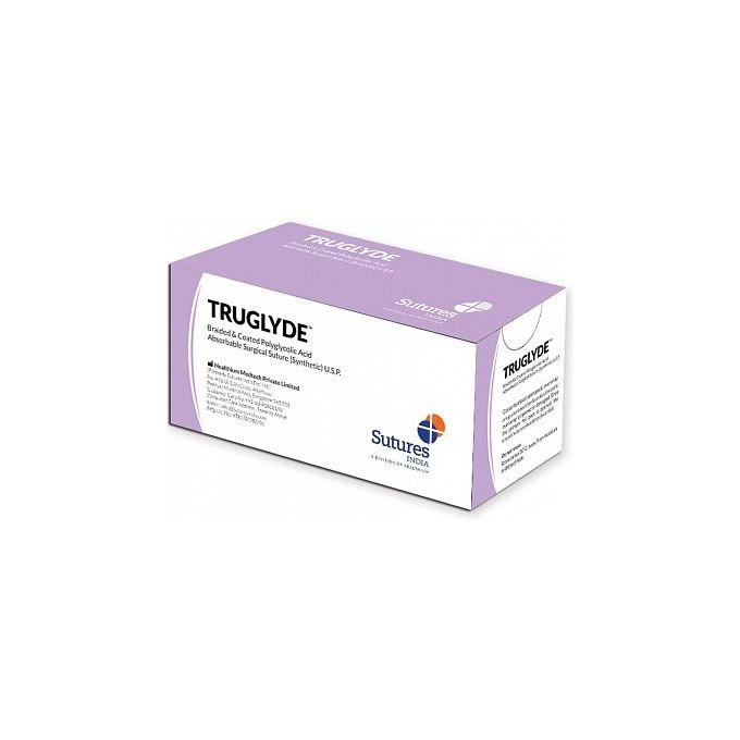 SUTURA ASS. TRUGLYDE calibro 2 0. curva 3 8. ago 24 mm - 70 cm - viola