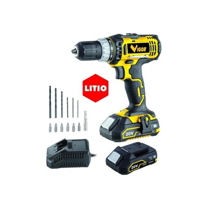 Vigor-Blinky Trapano VI-t20 Li 2 Batterie 20V 1.5ah