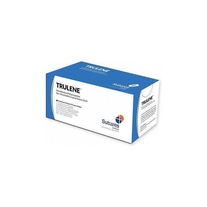 SUTURA NON ASS. TRULENE calibro 5 0. curva 3 8. ago 19 mm - 70 cm - blu