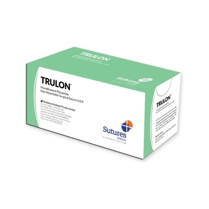 SUTURA NON ASS. TRULON calibro 4 0. curva 3 8. ago 19 mm - 45 cm - nero