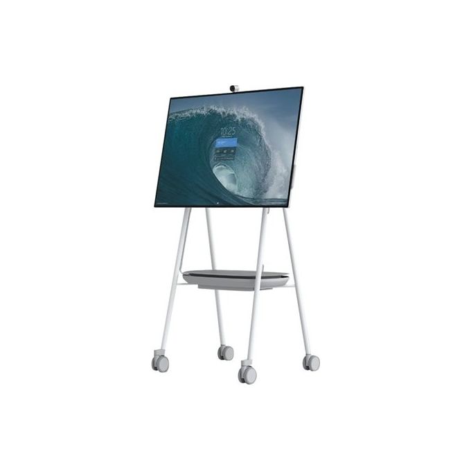 Steelcase Carrello per Schermo Piatto Interattivo Grigio Arctic White Peltro per Microsoft Surface Hub 2s