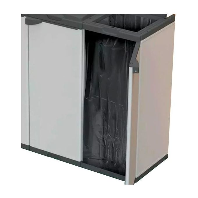Mongardi Mobile Porta sacco Tris Supporto per Sacchi da 80 L Design Funzionale e Resistente per Rifiuti e Riciclaggio, Perfetto per Uso Domestico e Professionale