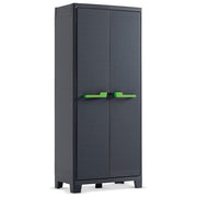 Keter Moby Alto Armadio Impermeabile Certificato Ipx3 con Maniglia Verde o Grigia Dimensioni 80X44X182H Multifunzionale per Esterno