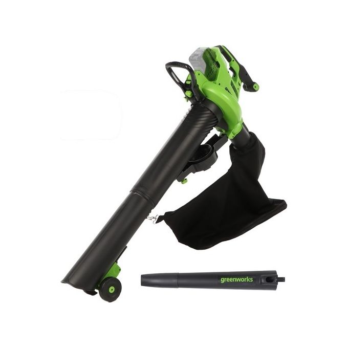 Greenworks GD48BVII Soffiatore e Aspirafoglie 48V per una gestione efficiente del giardino e delle aree esterne