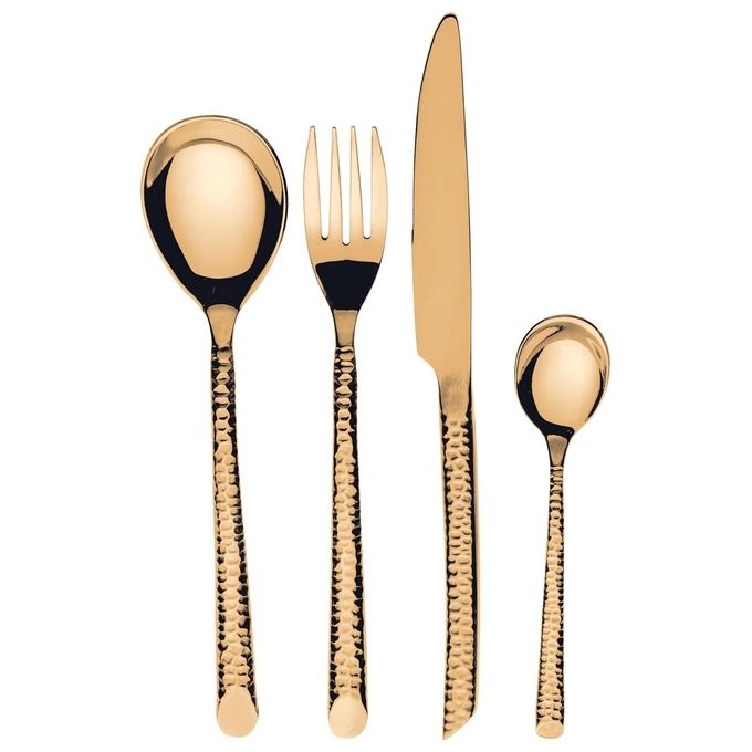 Malindi Set Posate 24Pz Oro Lucido