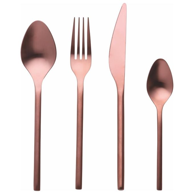 Gallery Set 24Pcs Posate Copper Opaco