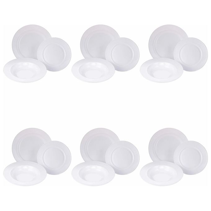 Villa d'Este 5921468 Opalino Servizio Piatti 18 pezzi Vetro Opalino colore Decoro B