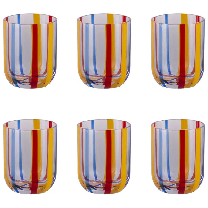 Villa d'Este 5926001 Carousel Set 6 Bicchieri Acqua 320 ml Vetro colore Trasparente