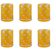 Villa d'Este 5925975 Vertigo Set 6 Bicchieri Acqua 340 ml Vetro colore Giallo