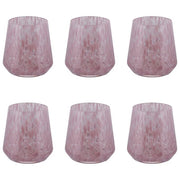 Villa d'Este 5925330 Candy Set 6 Bicchieri Acqua 410 ml Vetro colore Rosa