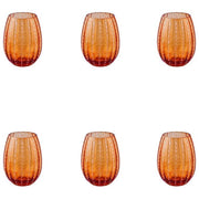 Villa d'Este 5925119 Shiraz Set 6 Bicchieri Acqua 525 ml Vetro colore Ambra