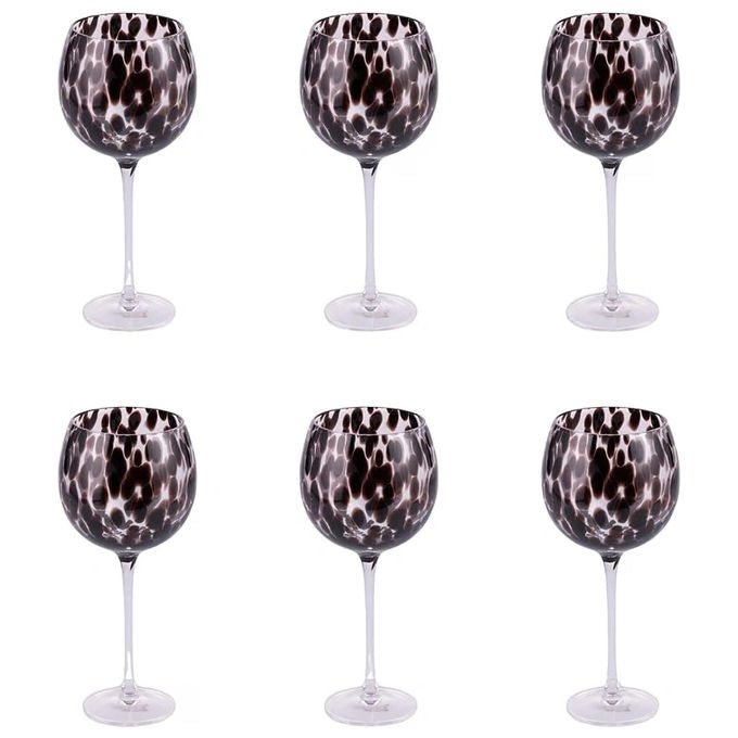 Villa d'Este 5925103 Jamila Set 6 Bicchieri Cocktail 515 ml Vetro colore Trasparente Pallini Neri