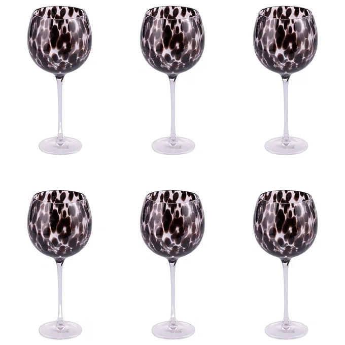 Villa d'Este 5925103 Jamila Set 6 Bicchieri Cocktail 515 ml Vetro colore Trasparente Pallini Neri