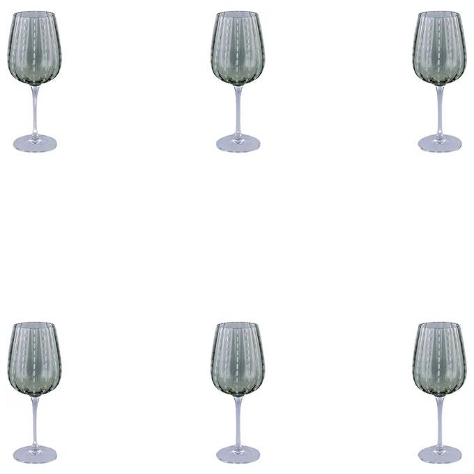 Villa d'Este 5925112 Shiraz Set 6 Calici 500 ml Vetro colore Verde