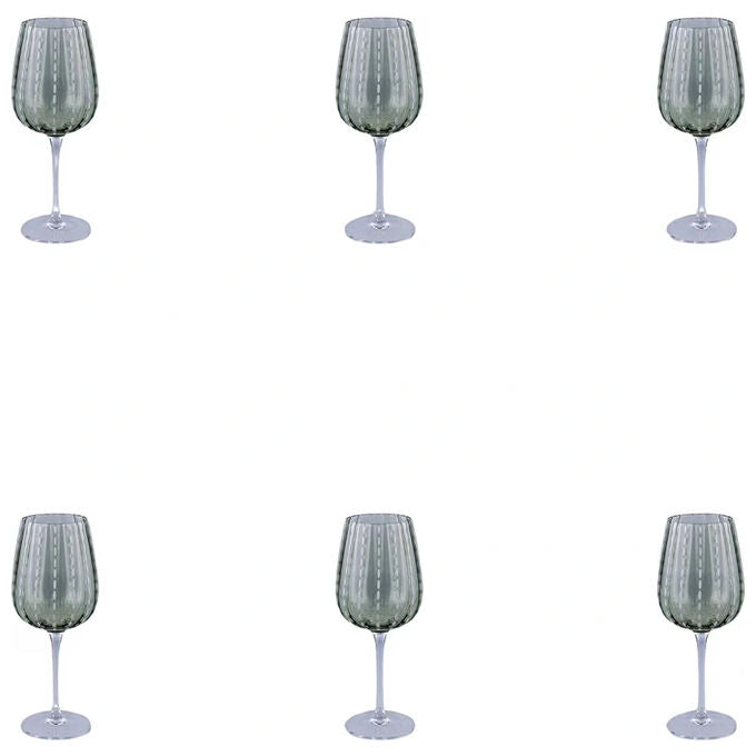 Villa d'Este 5925112 Shiraz Set 6 Calici 500 ml Vetro colore Verde