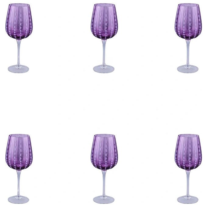 Villa d'Este 5925110 Shiraz Set 6 Calici 500 ml Vetro colore Provence
