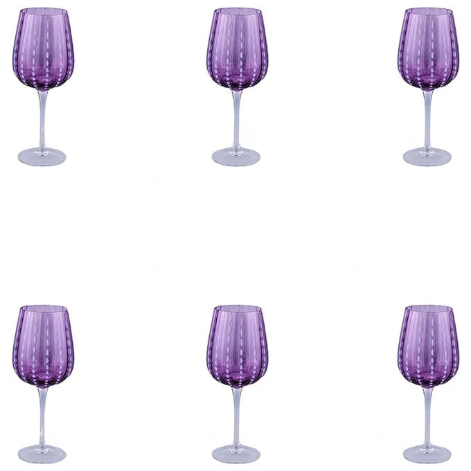 Villa d'Este 5925110 Shiraz Set 6 Calici 500 ml Vetro colore Provence