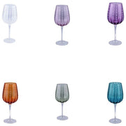 Villa d'Este 5925107 Shiraz Set 6 Calici 500 ml Vetro colore Assortito