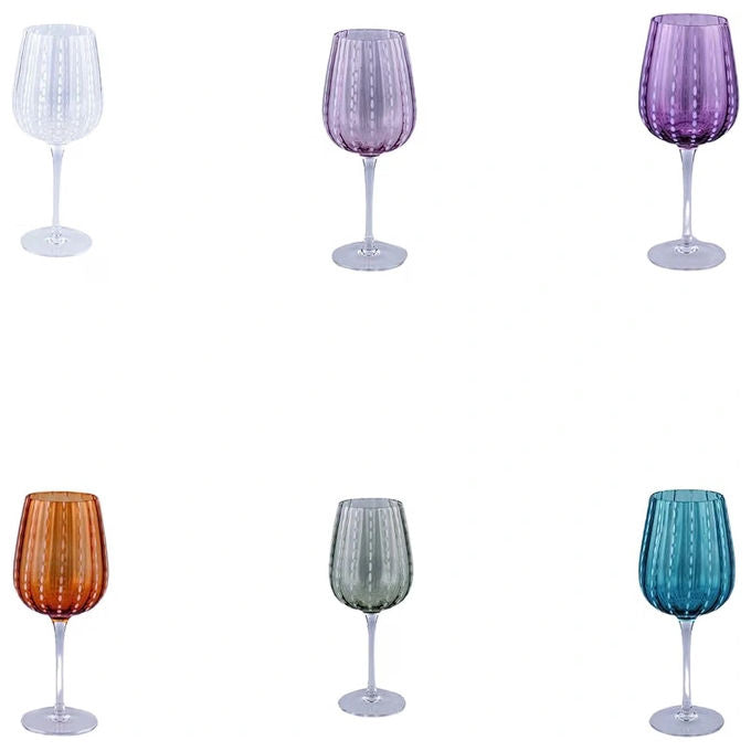 Villa d'Este 5925107 Shiraz Set 6 Calici 500 ml Vetro colore Assortito