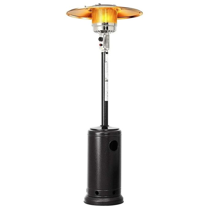 Wintem ND Fungo Riscaldante a Gas 12kW con Accensione Piezoelettrica e Ruote per Spostamento Facile Compatibile con Bombola 15Kg colore Nero