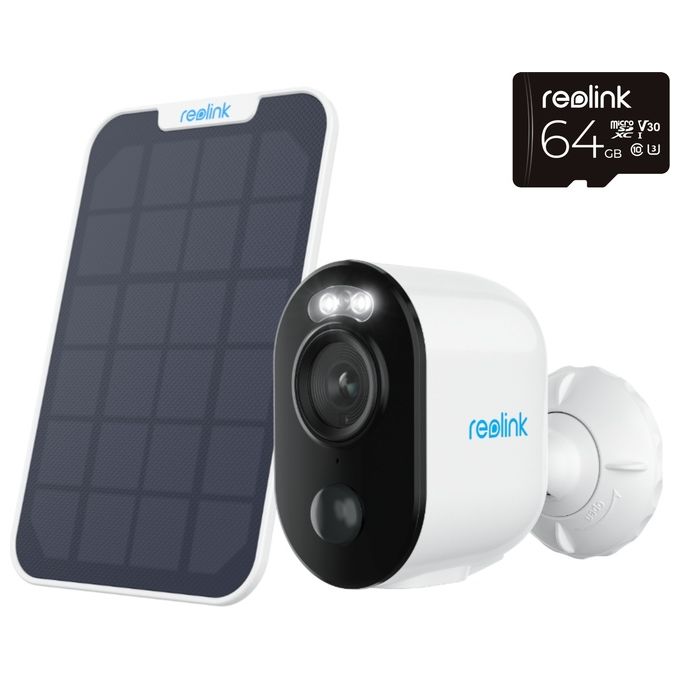 Reolink Telecamera di sicurezza wireless 3MP alimentata a energia solare e a batteria con Smart Detection Bianco