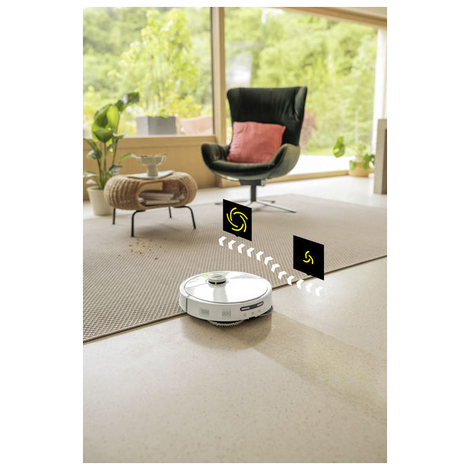 Kärcher 1.269-130.0 RVM 4 COMFORT Robot aspirapolvere Capacita' 300 L Autonomia 160 min Rumorosita' 67 dB Tecnologia Ioni di Litio colore Bianco