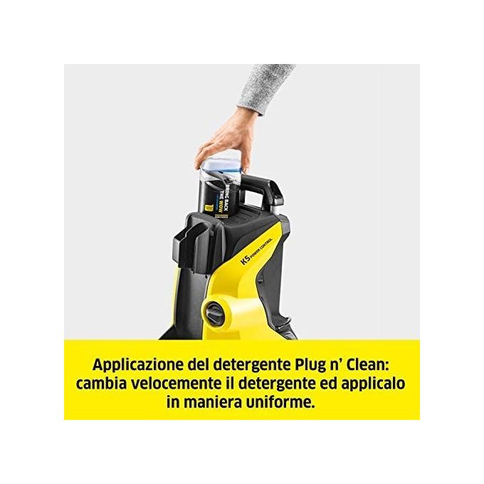 Kärcher Idropulitrice K 5 Power Control, Motore Raffreddato Ad Acqua, Pressione 145 Bar, 59.1 X 39.7 X 37 Cm, Nero Giallo